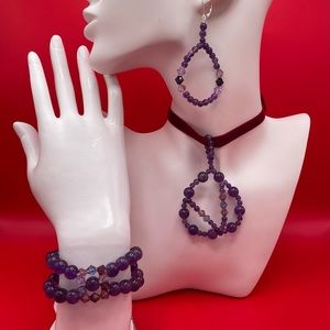 Amethyst and Crystals Bracelet